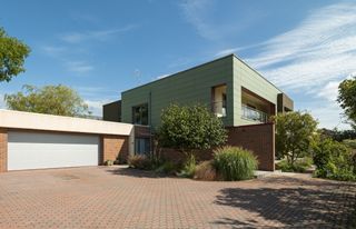exterior of a modern eco self build home in Wales which cost &pound;385k